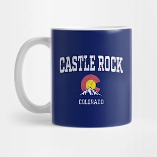 Castle Rock Colorado CO Vintage Athletic Mountains Mug